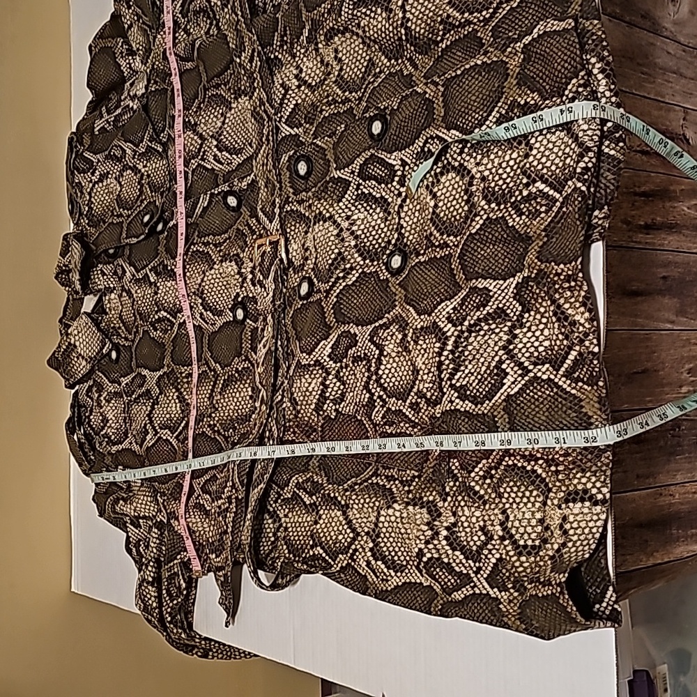 Michael Kors Snake Print Trench Coat - Picture 13 of 13